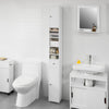 Sobuy | Koupelna vysoká skříňka Koupelnová skříňka | Koupelna bílá | BZR34-W