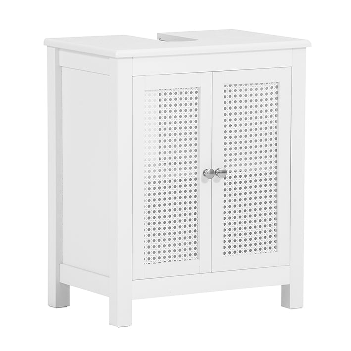 SoBuy | Waschbeckenunterschrank | Badezimmerschrank Weiß | Landhaus | BZR35-W