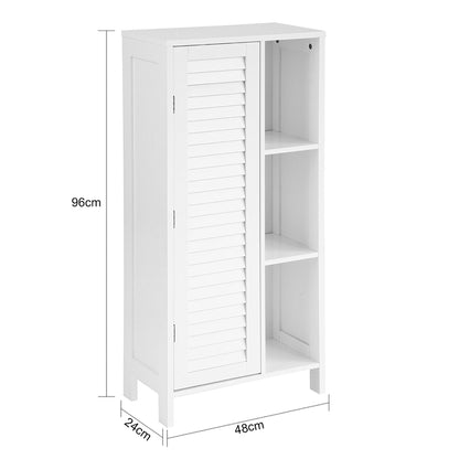 SoBuy | Badkommode | Badzimmerschrank | Flurschrank Weiß | BZR39-W