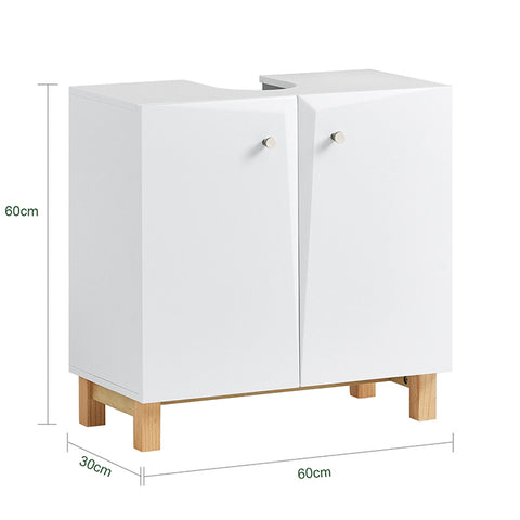 Sobuy | Dřezová skříňka | Koupelnová skříňka | Umývací stůl | Unterschrank | BZR72-W