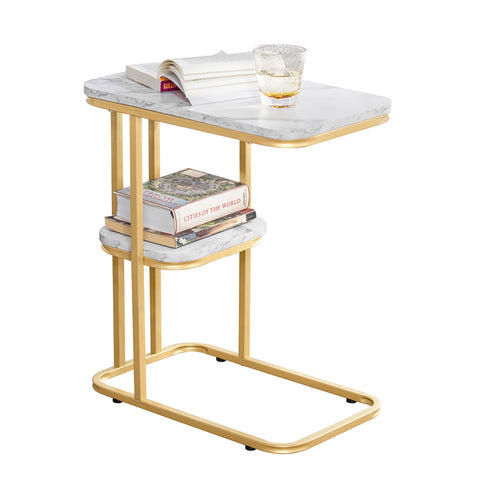Sobuy | Boční tabulka | Tabulka péče se zlatým kovovým rámem Pohovka konferenčního stolu | FBT110-G