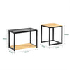 Sobuy | 2-pc. Soubor Konferenční stolek se sklem Sada bočních tabulek | FBT35-SCH