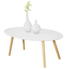 Sobuy | SoftIsche Wood | SALON TABLE | Konferenční stolek bílý | FBT61-W