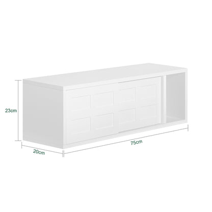 SoBuy | Wandgarderobe | Hängeregal | Flurgarderobe Weiß | FHK18-W