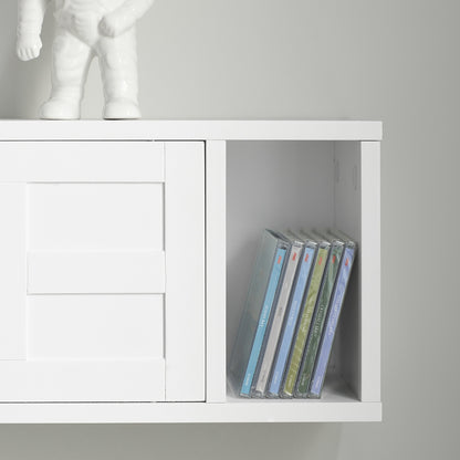 SoBuy | Wandgarderobe | Hängeregal | Flurgarderobe Weiß | FHK18-W