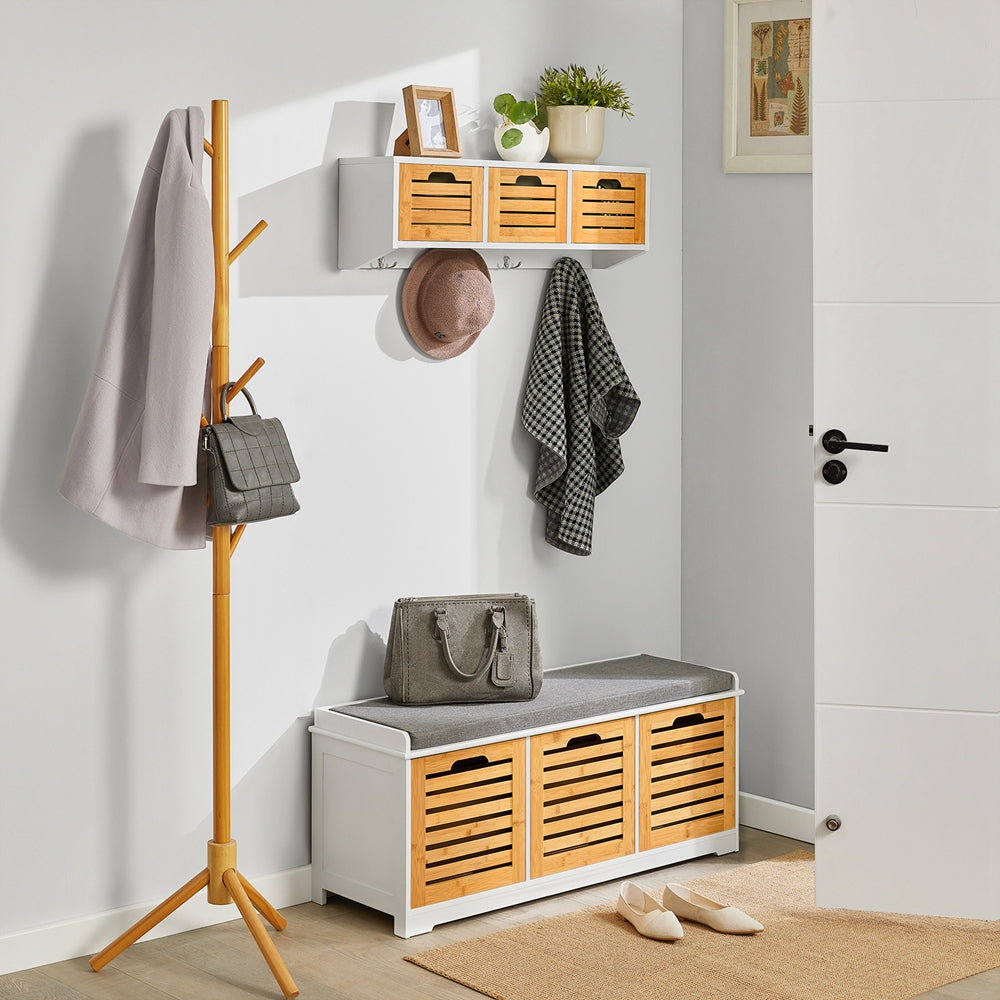 Sobuy SoBuy Wandgarderobe Hängeregal Flurgarderobe FHK19-WN