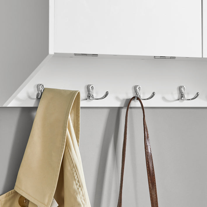 SoBuy | Wandgarderobe | Hängeregal | Flurgarderobe Weiß | FHK24-W