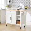 SoBuy | Design Küchenschrank Weiß | Küchenwagen mit Schubladen | Servierwagen Holz | FKW103-WN