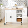 SoBuy | Design Küchenschrank Weiß | Küchenwagen mit Schubladen | Servierwagen Holz | FKW103-WN