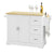 SoBuy | Kücheninsel | Küchenwagen mit erweiterbarer Arbeitsfläche | Küchenschrank Weiß | FKW41-WN