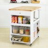 SoBuy | Desig Kücheninsel | Küchenwagen | Küchenschrank | Sideboard auf Rollen | FKW97-WN
