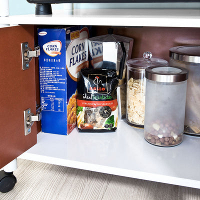 SoBuy | Mikrowellenschrank | Küchenschrank | Mehrzweckschrank Weiß | FRG12-W