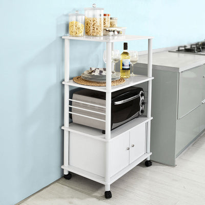 SoBuy | Mikrowellenschrank | Küchenschrank | Mehrzweckschrank Weiß | FRG12-W