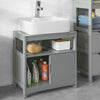 Sobuy | Sink Unit Ocel Grey | Koupelnová skříňka | Koupelní nábytek venkovský dům | FRG128-SG