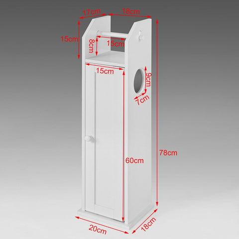 SoBuy | Toilettenpapierhalter | Toilettenpapier Aufbewahrung | Badezimmerschrank Weiß | FRG135-W