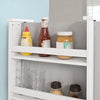 SoBuy | Küchenregal Weiß | Gewürzregal mit 2 Ablagen | Hängeregal für Kühlschrank | FRG149-W
