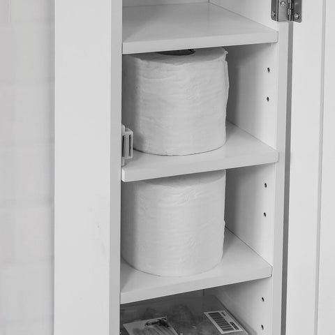 SoBuy | Toilettenpapierhalter | Toilettenpapier Aufbewahrung | Badezimmerschrank Weiß | FRG177-W