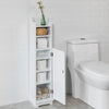 SoBuy | Toilettenpapierhalter | Toilettenpapier Aufbewahrung | Badezimmerschrank Weiß | FRG177-W