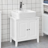 SoBuy | Waschbeckenunterschrank Weiß | Badezimmerschrank | Landhaus | FRG202-W