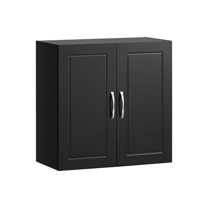 SoBuy | Wandschrank | Hängeschrank | Badschrank Schwarz | Medizinschrank | FRG231-SCH