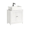 SoBuy | Waschbeckenunterschrank | Badezimmerunterschrank Weiß | FRG237-W