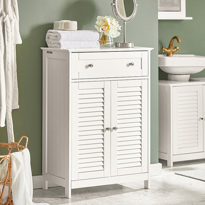 SoBuy | Badkommode | Badzimmerschrank | Sideboard Weiß
