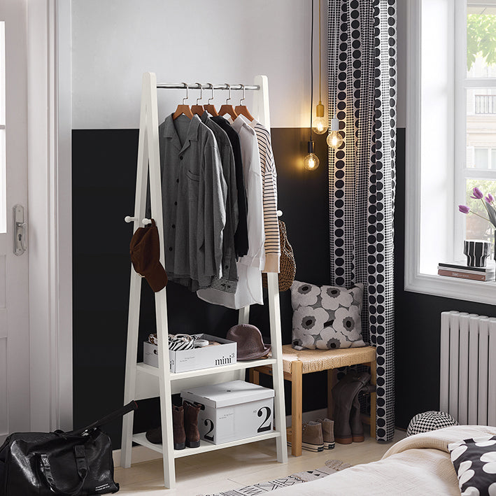 Sobuy SoBuy Kleiderständer Garderobenständer Kleiderstange Weiß FRG59-W