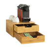 SoBuy | Kaffeekapsel Box | Aufbewahrungsbox | Schubladenbox Bambus | FRG82-N