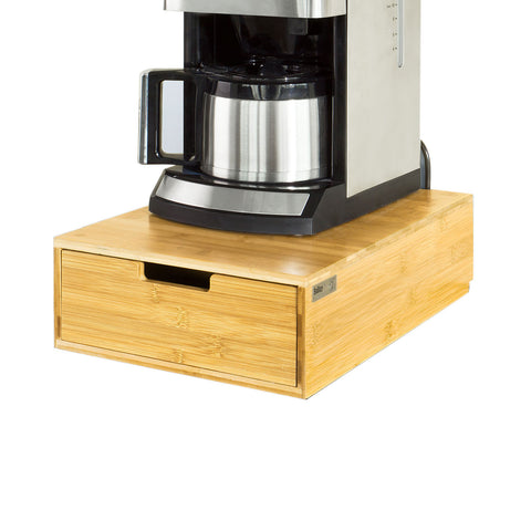 SoBuy | Kaffeekapsel Box | Kapselspender | Aufbewahrungsbox Bambus | FRG83-N