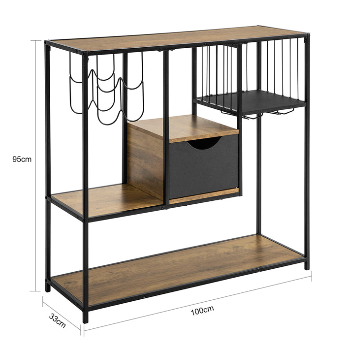SoBuy | Konsolentisch mit Metallrahmen | Flurtisch | Sideboard | FSB56-F