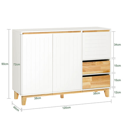 SoBuy | Küchenschrank | Sideboard | Flurschrank | Kommode | TV-Schrank | FSB75-WN