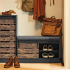 Sobuy | Bench bot s posuvnými dveřmi | Sedadlo s úložným prostorem Schuhregal | FSR120-HG