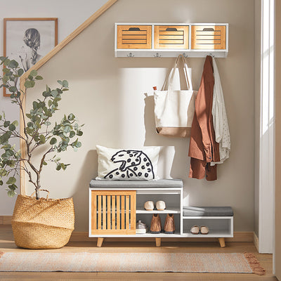 SoBuy | Sitzkommode | Schuhtruhe | Sitzbank | Schuhregal | FSR125-WN