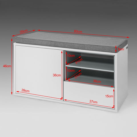 Sobuy | Cloakroom Bench | Sedadlo s úložným prostorem Boty Bench White | FSR37-W
