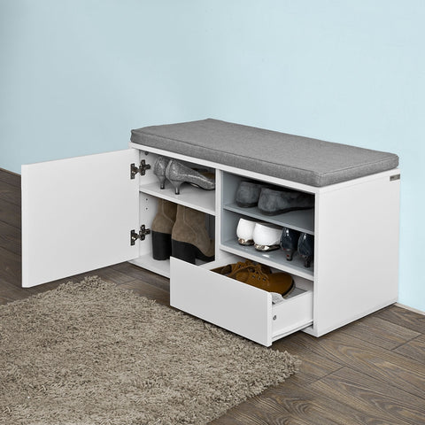 Sobuy | Cloakroom Bench | Sedadlo s úložným prostorem Boty Bench White | FSR37-W