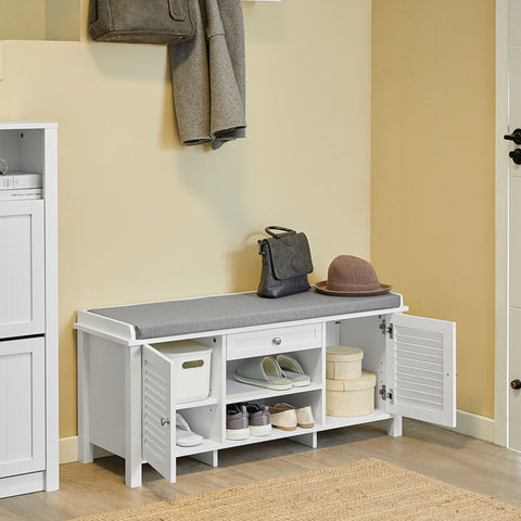 Sobuy | Cloakroom Bench | Sedadlo | Boty Bench White | FSR83-W