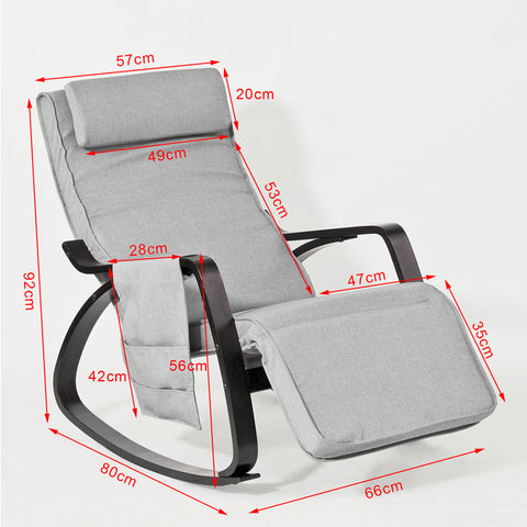 Sobuy | Swing Chair | Swing křeslo | Stále židle šedá | FST20 Hg