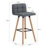 Sobuy | Bar stolička 2 sada | Tresen Stolička | Výška sedadla 68 cm | Tmavě šedá | FST50 DGX2