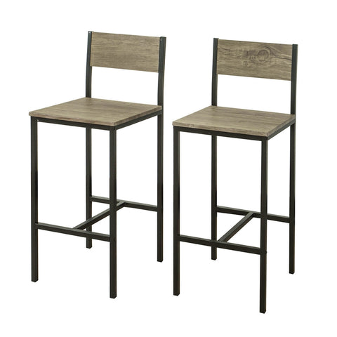 Sobuy | Bar Chair 2 Set | Tresen Stolička | Výška sedadla 67 cm | Kov | FST53X2