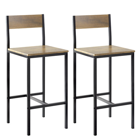 Sobuy | Bar Chair 2 Set | Tresen Stolička | Výška sedadla 67 cm | Kov | FST53-XLX2