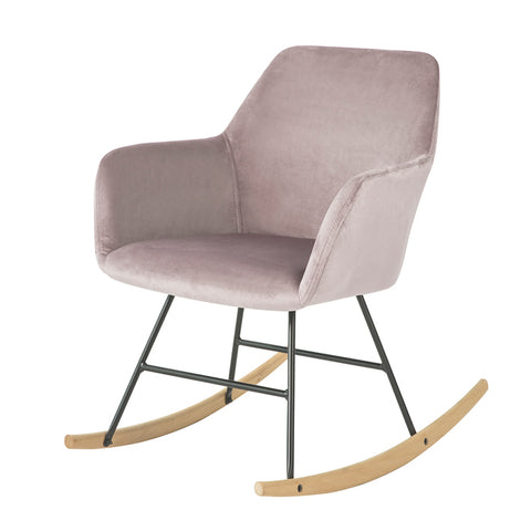 Sobuy | Descue židle | Swing Chair vyrobená ze sametu | Růžová | FST68-P