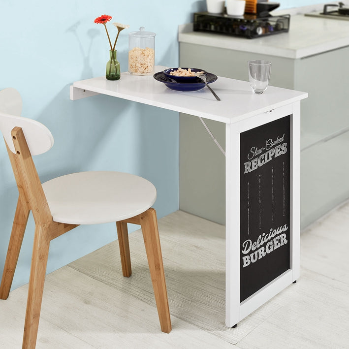 Sobuy SoBuy Wandtisch klappbar Wandtisch mit Küchen Tafel Klapptisch Weiß FWT20-W