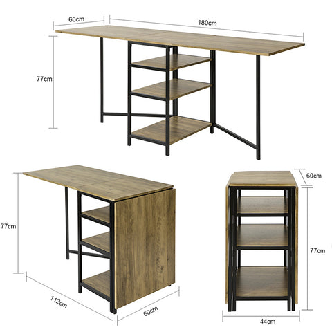 Sobuy | Skládací jídelní stůl | Kuchyňský stůl | Dřevěný stůl | Skládací stůl | FWT62-N