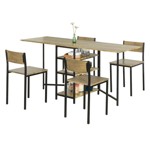 Sobuy | Skládací jídelní stůl | Kuchyňský stůl | Dřevěný stůl | Skládací stůl | FWT62-N