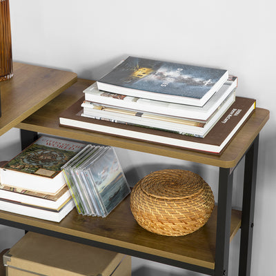 Vorverkauf | SoBuy | L-förmiger Beistelltisch | Couchtisch | Eckschreibtisch Industrie-Design | FWT83-PF