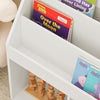 SoBuy | Kinderbücherregal | Zeitungsständer Kinderzimmer | Aufbewahrungsregal Weiß | KMB01-W