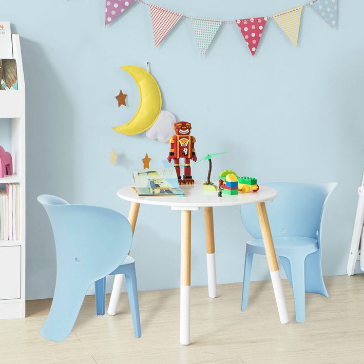 Sobuy SoBuy Kinderstuhl mit Lehne Stühlchen Sitzhöhe 32cm Elefant Blau KMB12-Bx2