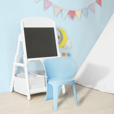Sobuy | Dětská židle s Backrest | Stühlchen | Výška sedadla 32 cm | Elefant Blue | KMB12-BX2
