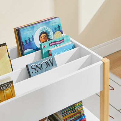 SoBuy | Kinderbücherregal | Spielzeugregal | Aufbewahrungsregal für Kinder | KMB35-W