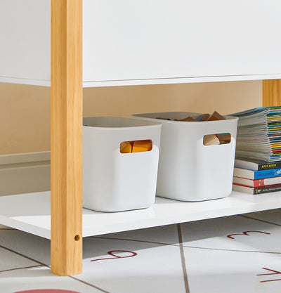 SoBuy | Kinderbücherregal | Spielzeugregal | Aufbewahrungsregal für Kinder | KMB35-W
